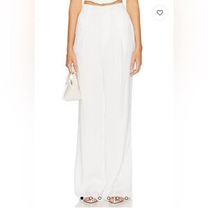 REVOLVE KARINA GRIMALDI PATRICIA PANTS silk WHITE size M